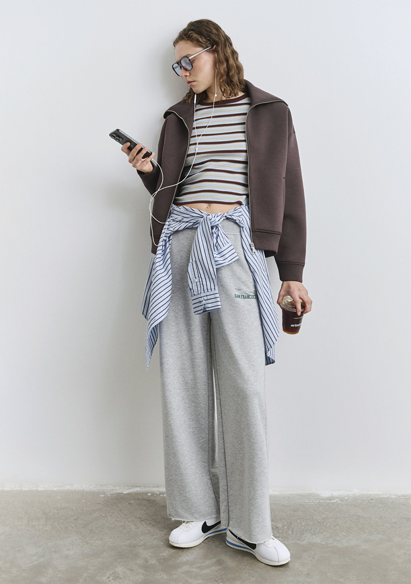  Mavi Baskılı Gri Eşofman Altı 1011034-83096