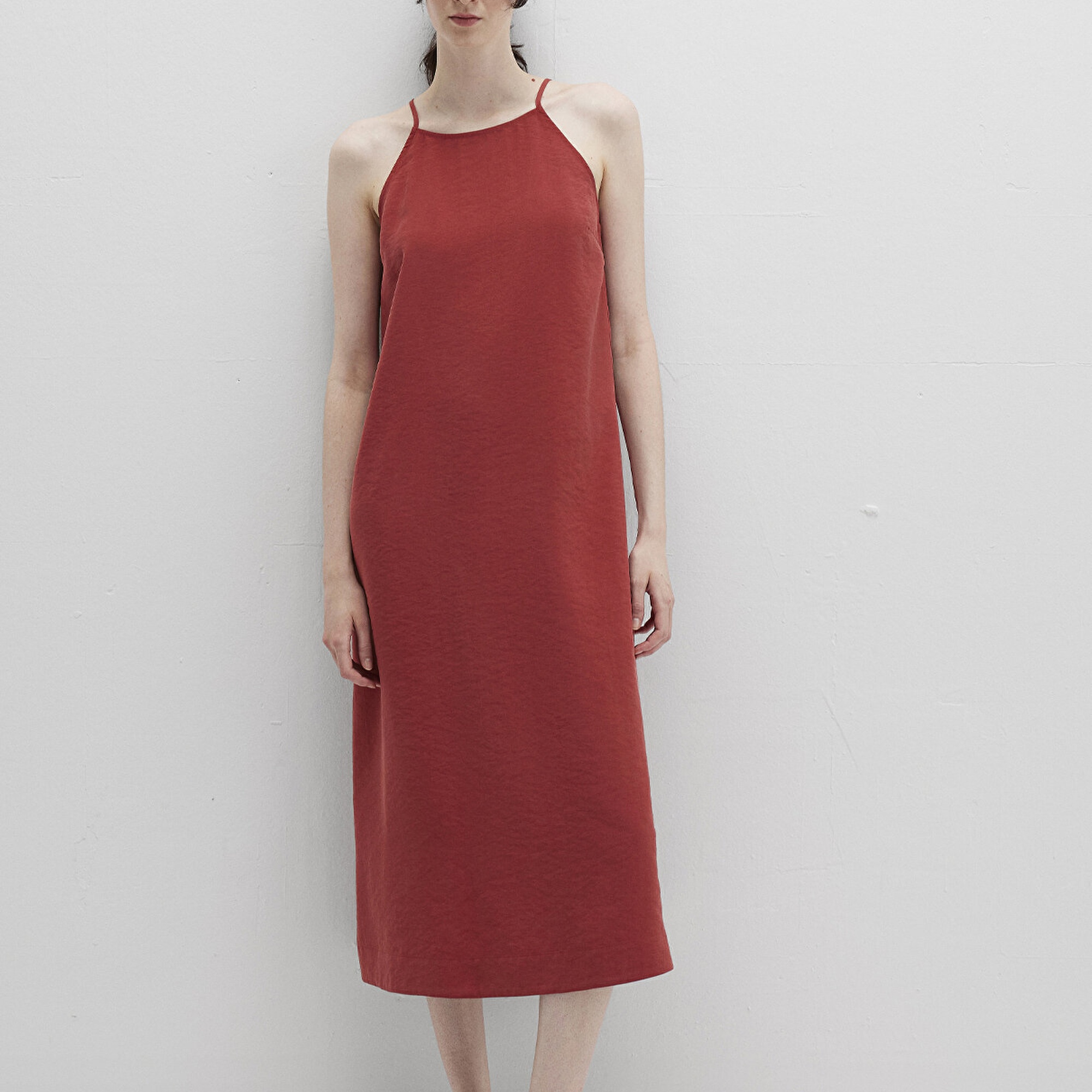 Mavi Askılı Kırmızı Elbise 1310770-70450