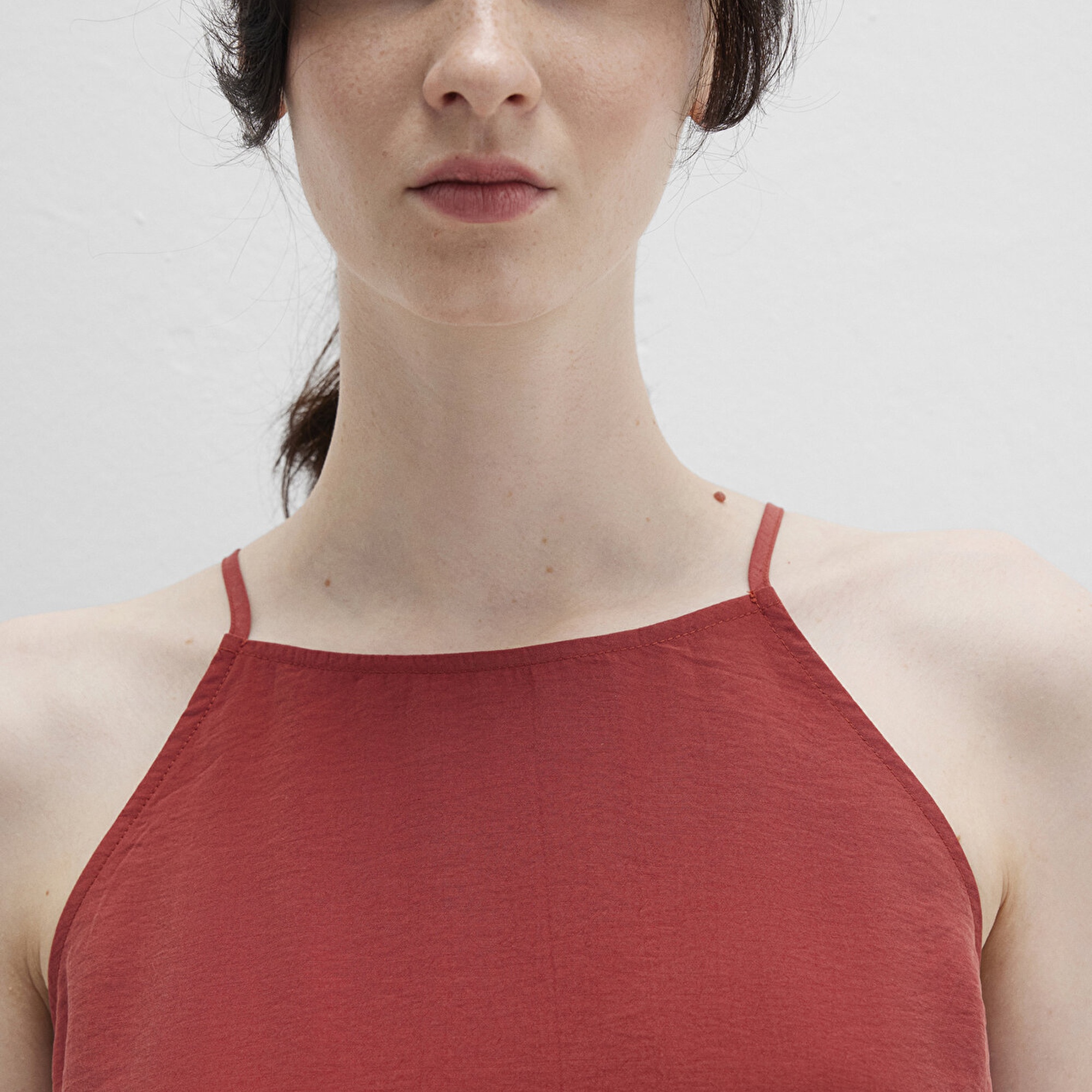 Mavi Askılı Kırmızı Elbise 1310770-70450