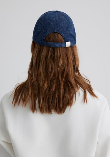  Mavi Kedi Nakışlı Denim Şapka 1913012-10241