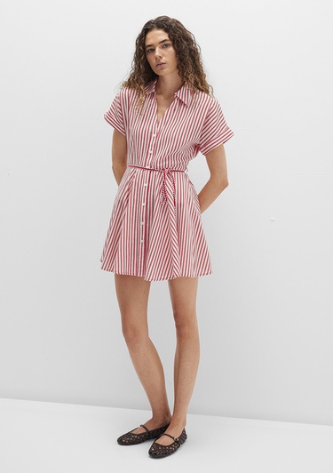  Mavi Kırmızı Mini Elbise 1310763-82656