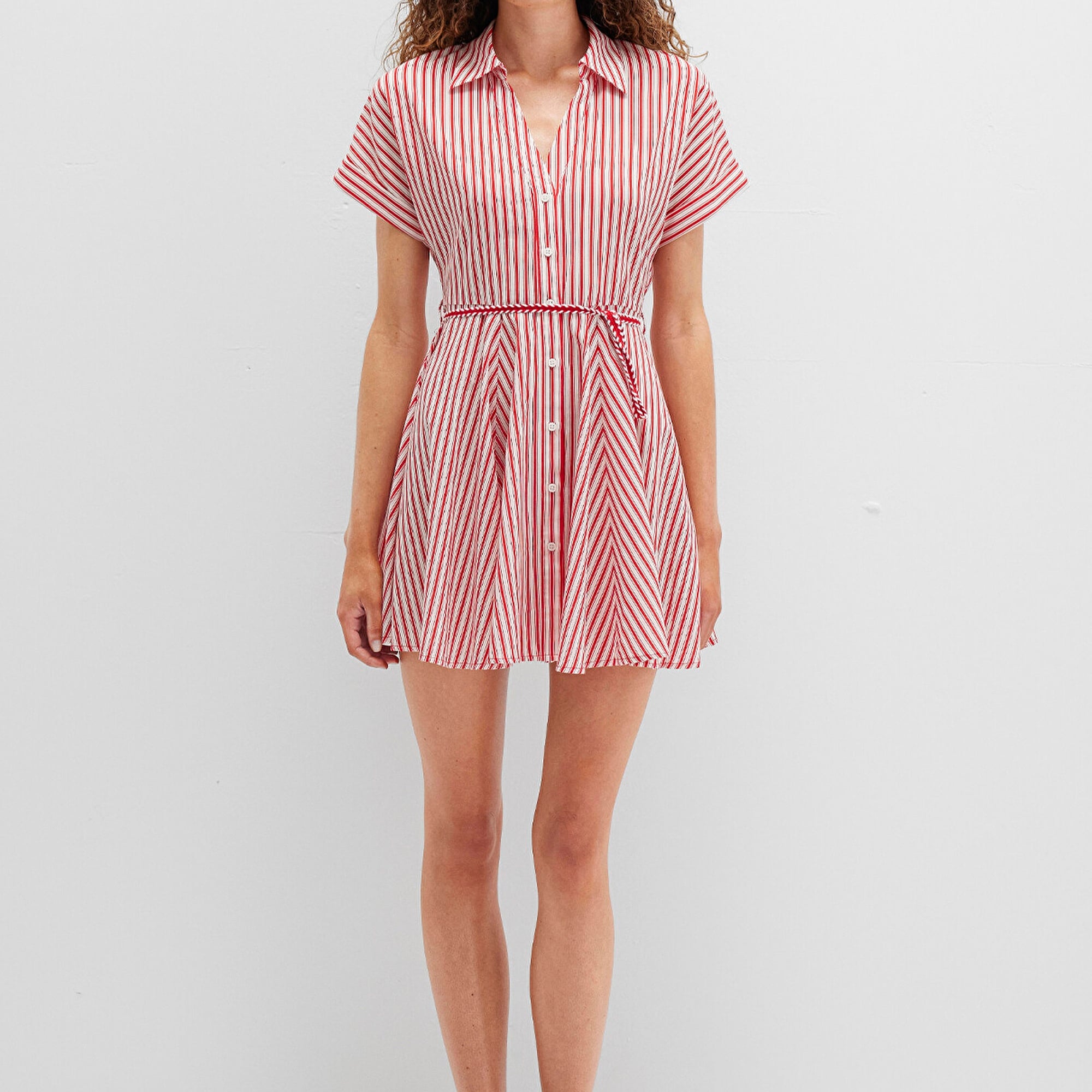 Mavi Kırmızı Mini Elbise 1310763-82656