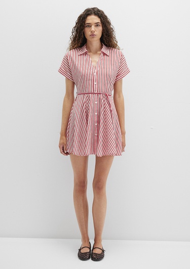  Mavi Kırmızı Mini Elbise 1310763-82656