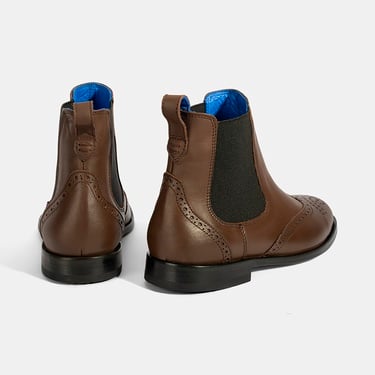  Kadın Mavi Astar Detaylı Kahve Chelsea Bot