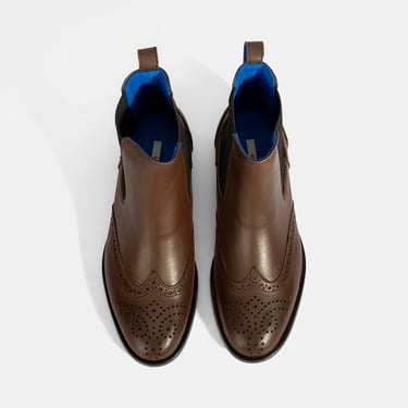  Kadın Mavi Astar Detaylı Kahve Chelsea Bot