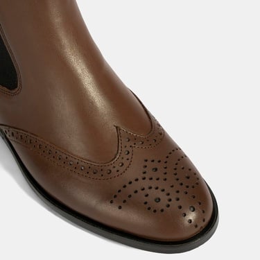  Kadın Mavi Astar Detaylı Kahve Chelsea Bot