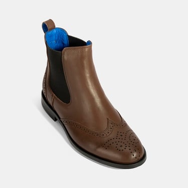  Kadın Mavi Astar Detaylı Kahve Chelsea Bot