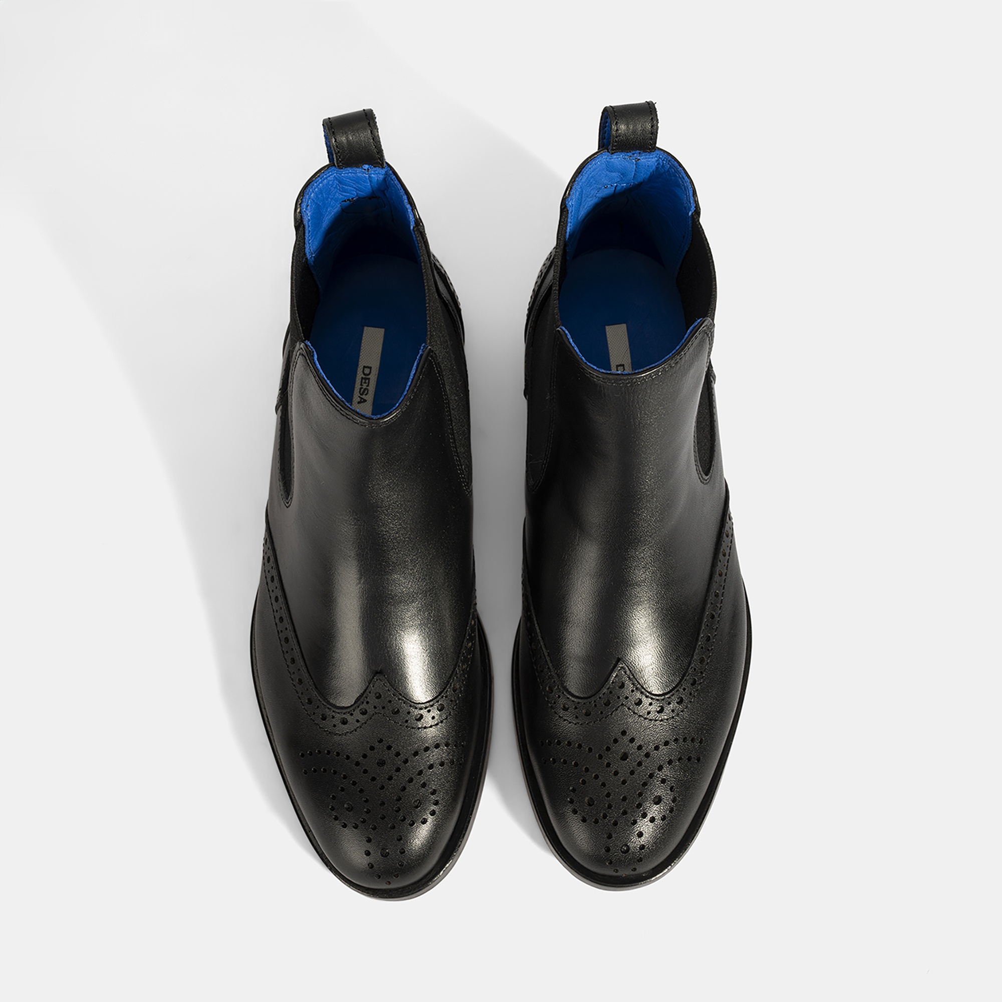 Kadın Mavi Astar Detaylı Siyah Chelsea Bot