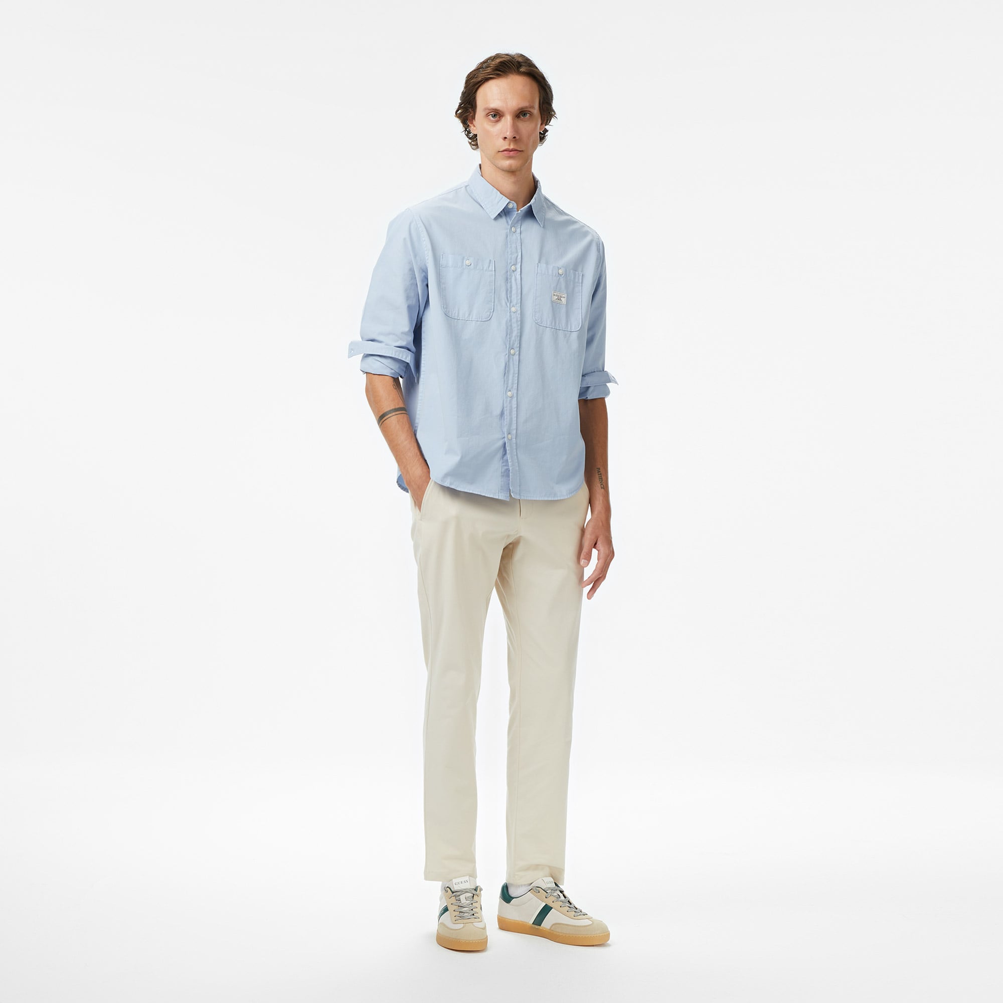  Guess Myron Slim Fit Erkek Krem Pantolon