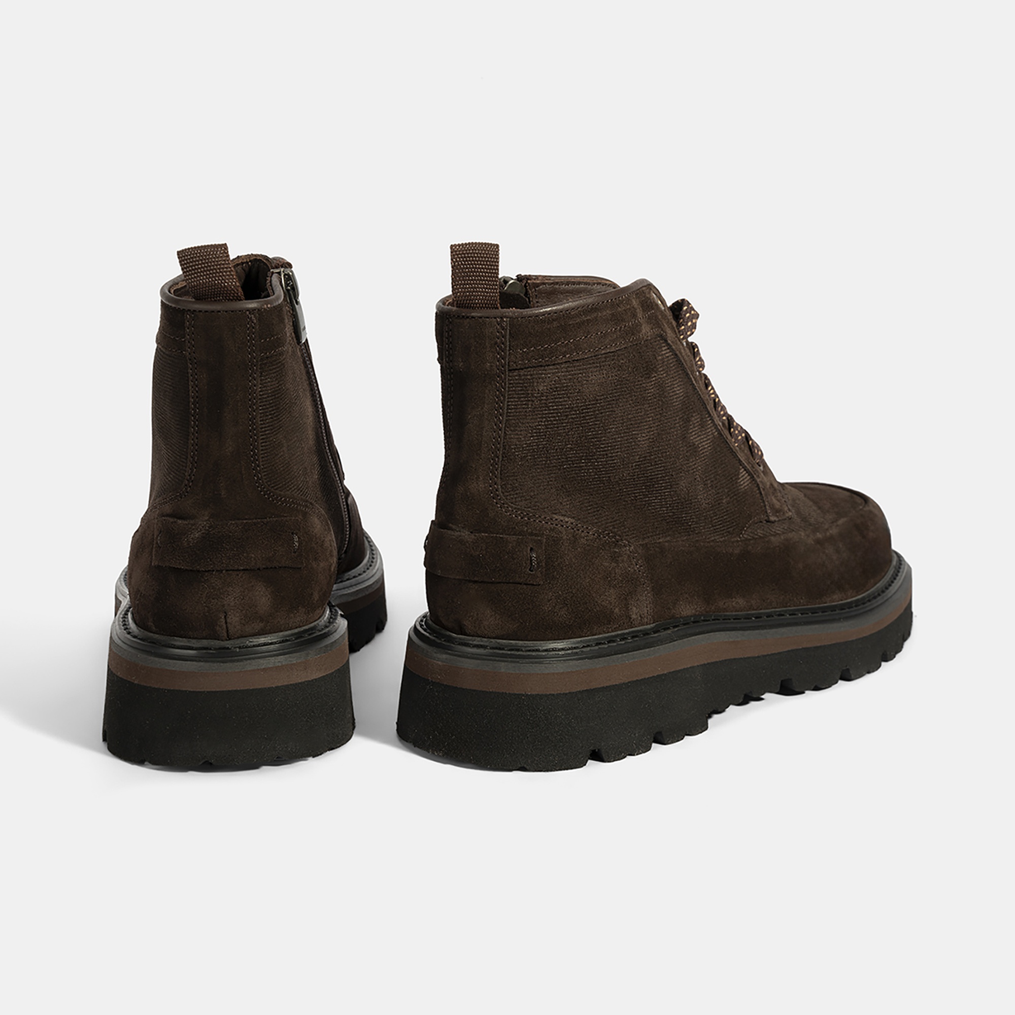 Erkek Kahve Bağcıklı Süet Bot