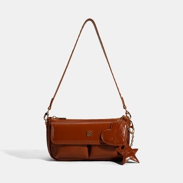  Kadın Taba Yıldız / Kalp Charm Aksesuarlı Omuz Çantası