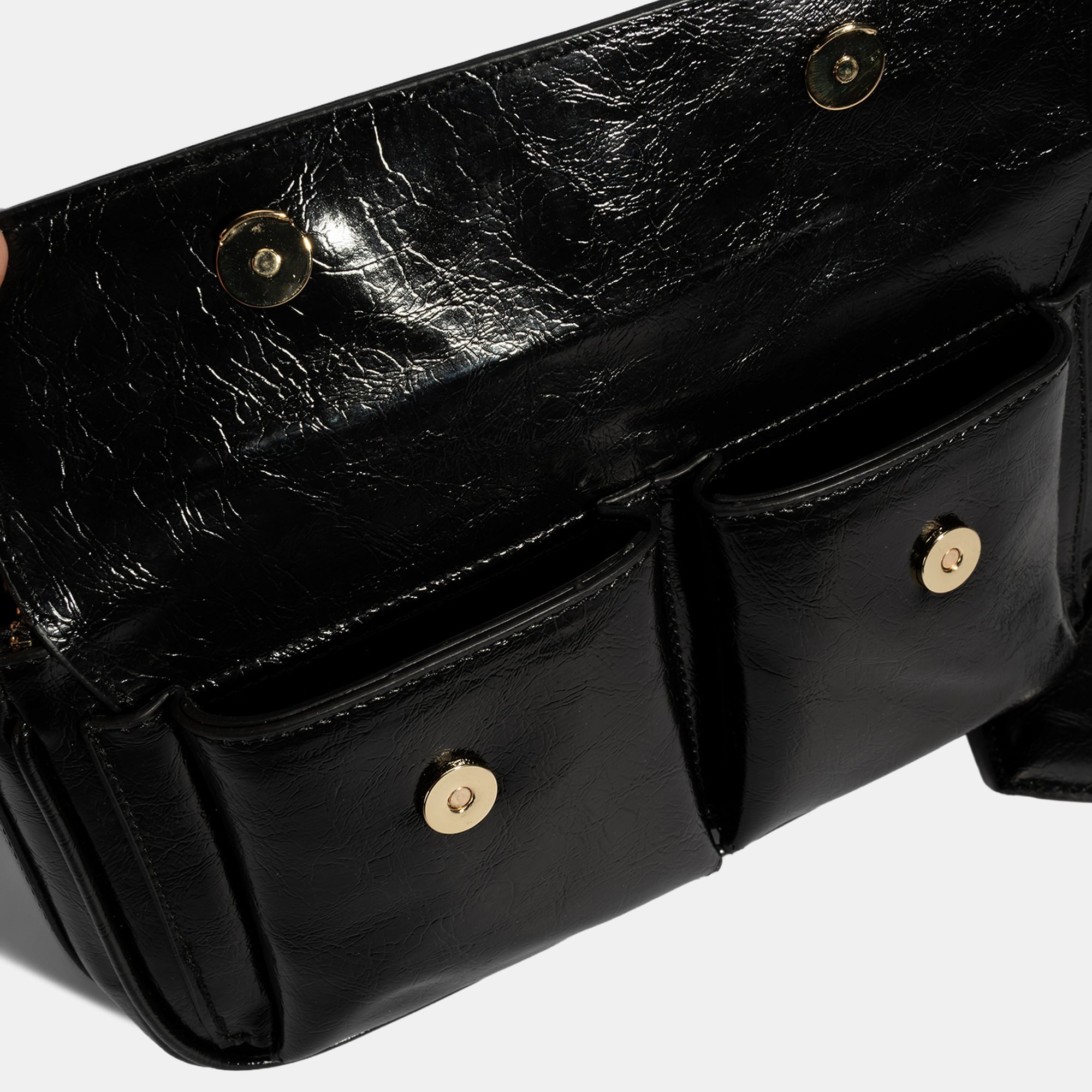 Kadın Siyah Yıldız / Kalp Charm Aksesuarlı Omuz Çantası