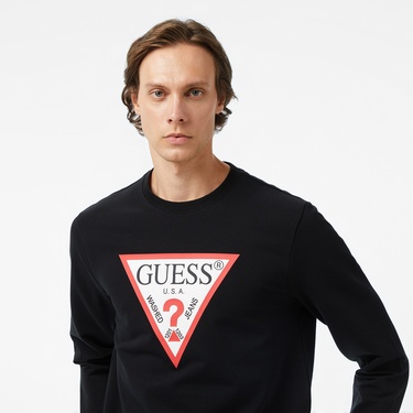  Guess Erkek Siyah Sweatshirt
