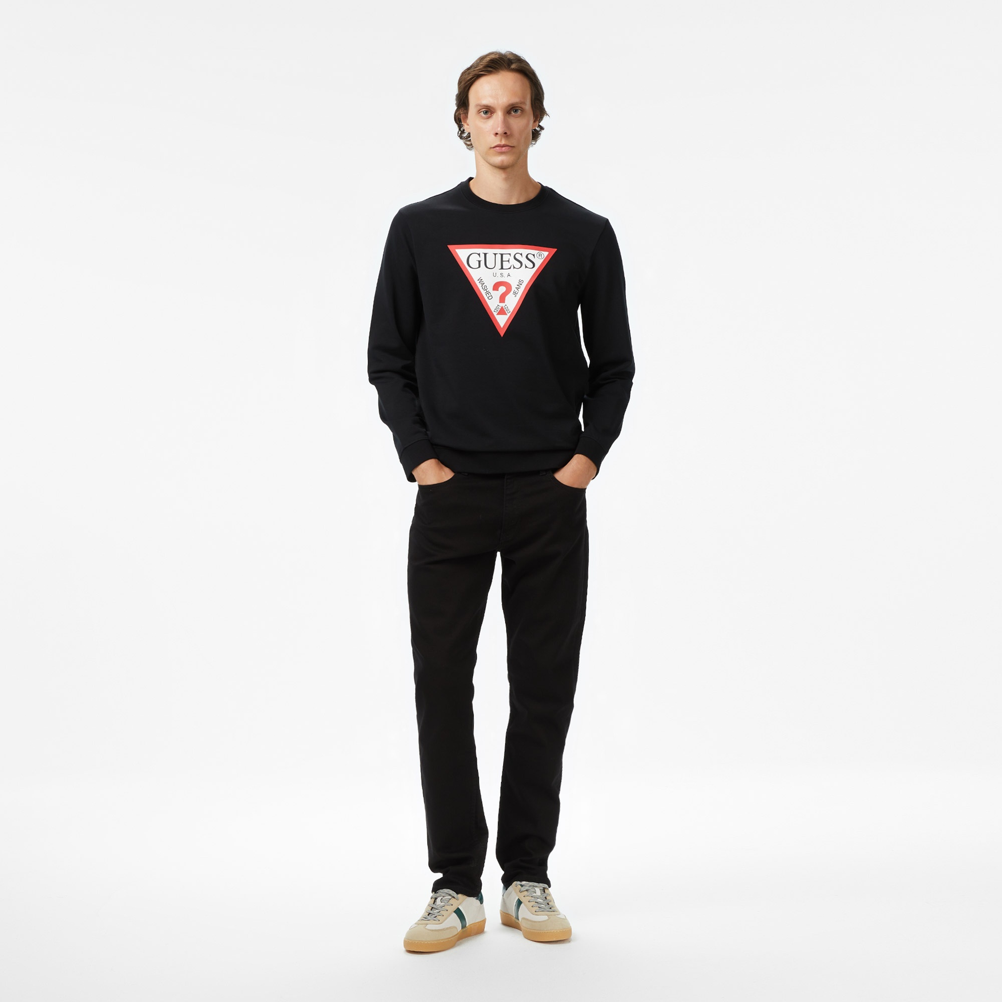 Guess Erkek Siyah Sweatshirt