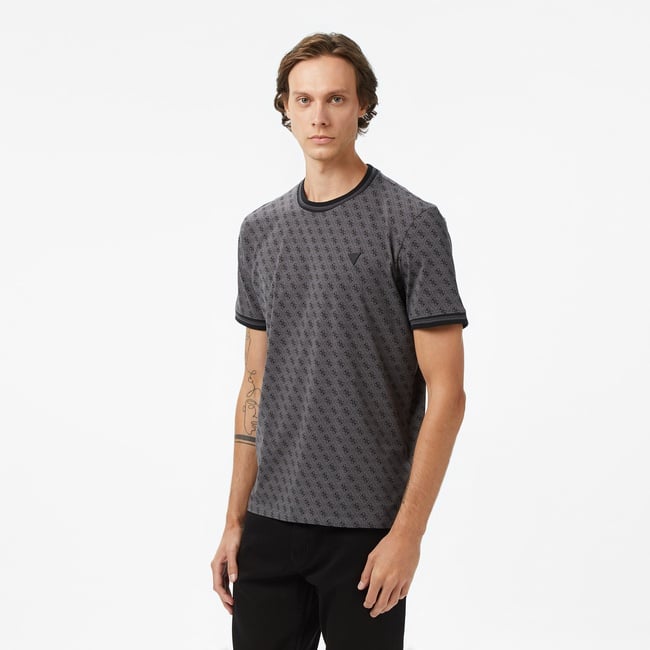  Guess Marshall Mid Organic Stretch Jersey 180 Erkek Siyah T-Shirt