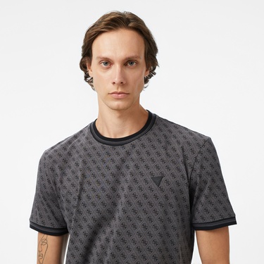  Guess Marshall Mid Organic Stretch Jersey 180 Erkek Siyah T-Shirt