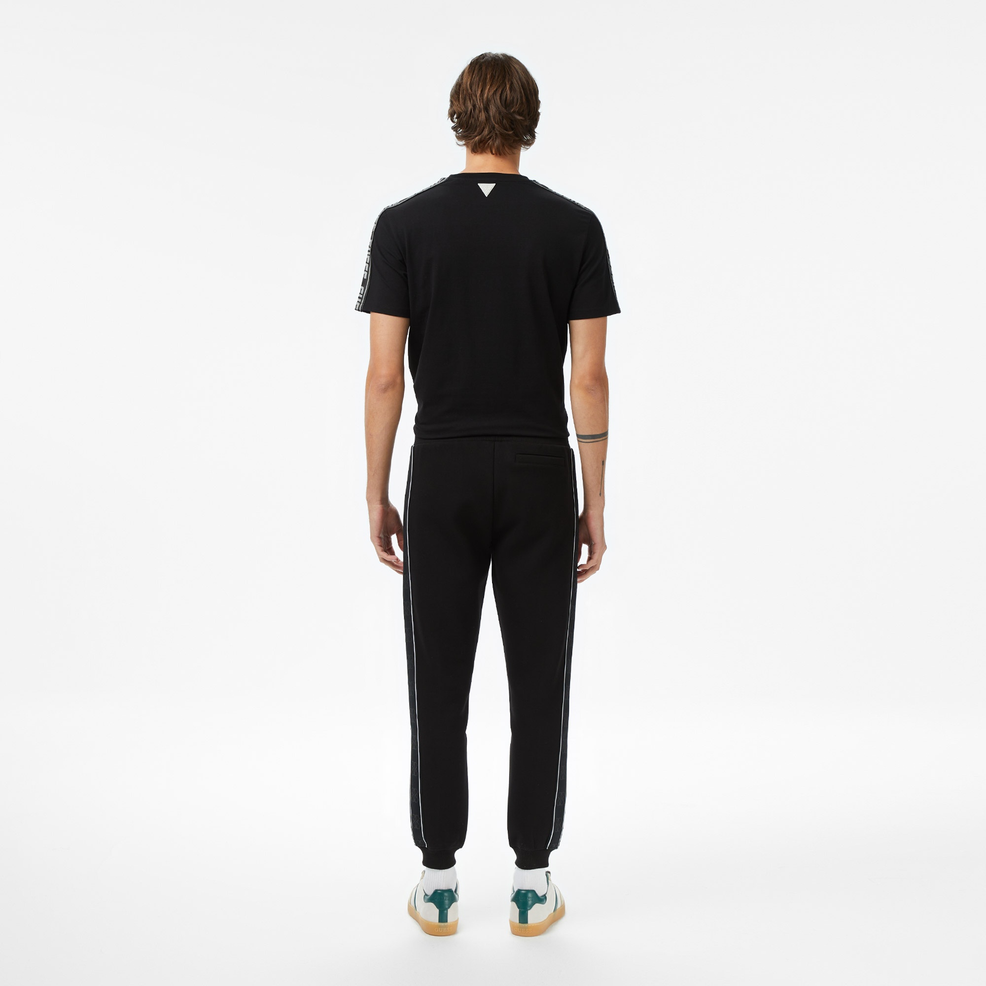 Guess Mickey Cuff Erkek Siyah Pantolon