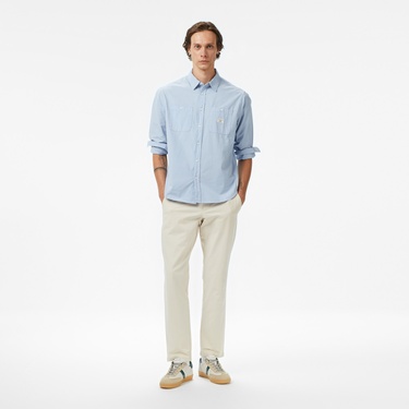  Guess Re Pockets Sh Organic Cotton Poplin 176 Erkek Mavi Gömlek