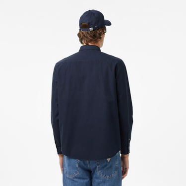  Guess Re Pockets Sh Organic Cotton Poplin 176 Erkek Lacivert Gömlek