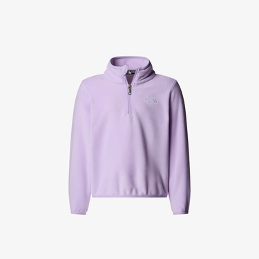  The North Face Teen Glacier 1/4 Zip Pullover Çocuk Mor Polar Ceket