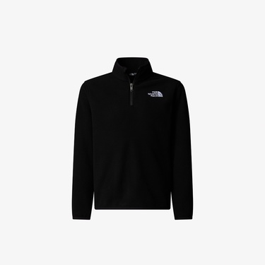  The North Face Teen Glacier 1/4 Zip Pullover Çocuk Siyah Polar Ceket