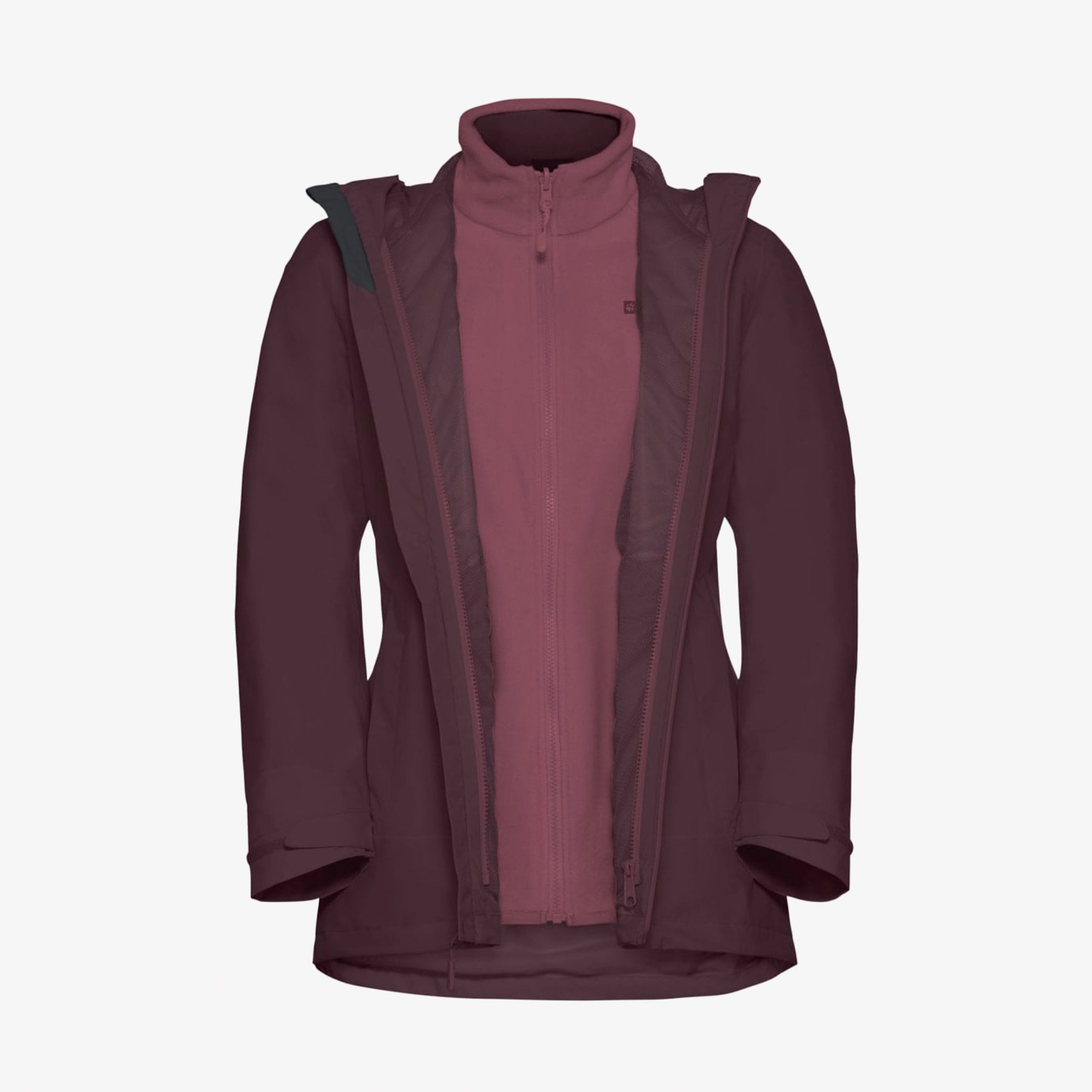 Jack Wolfskin Moonrise 3in1 Kadın Mor Ceket