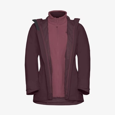  Jack Wolfskin Moonrise 3in1 Kadın Mor Ceket