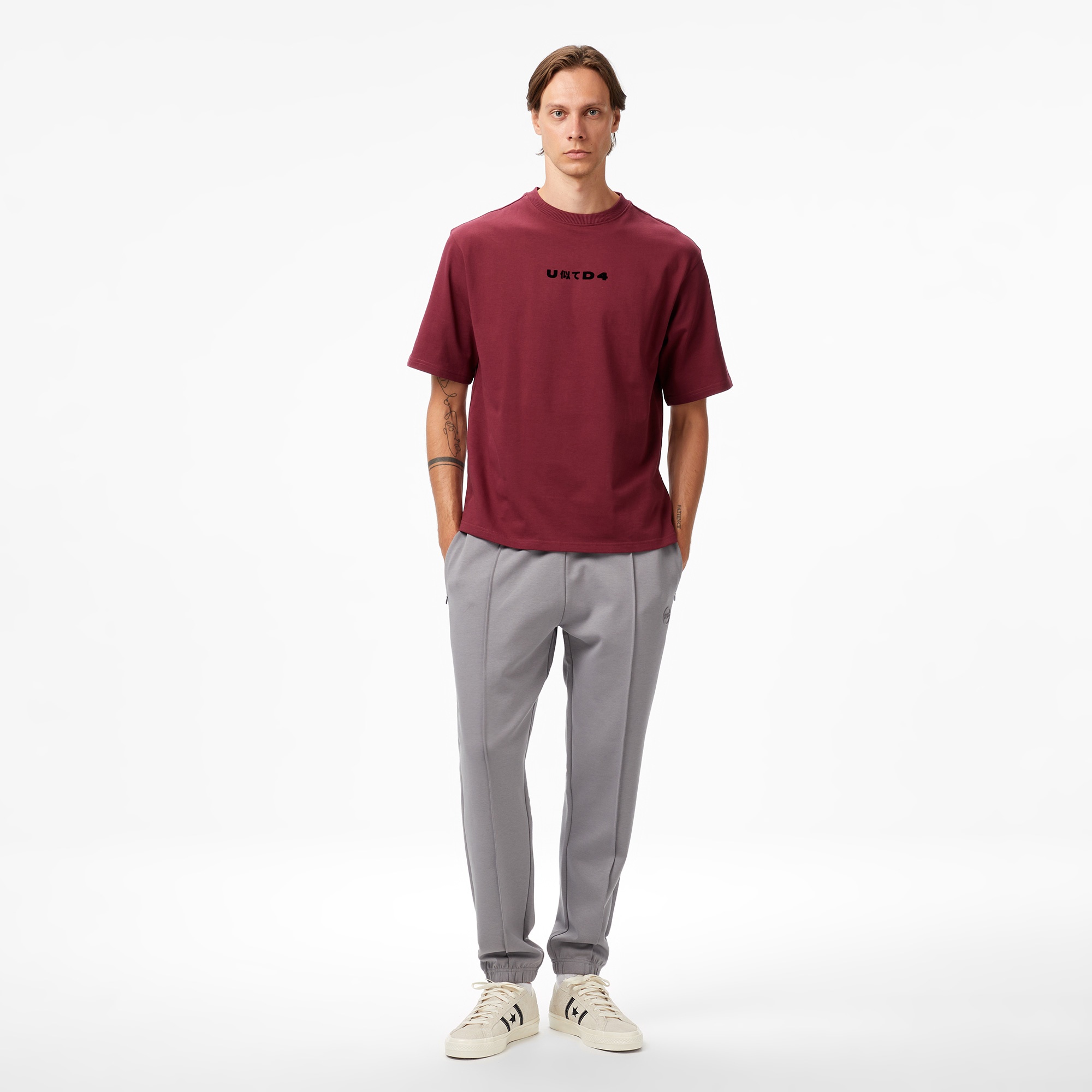 UNITED4 Erkek Bordo T-Shirt