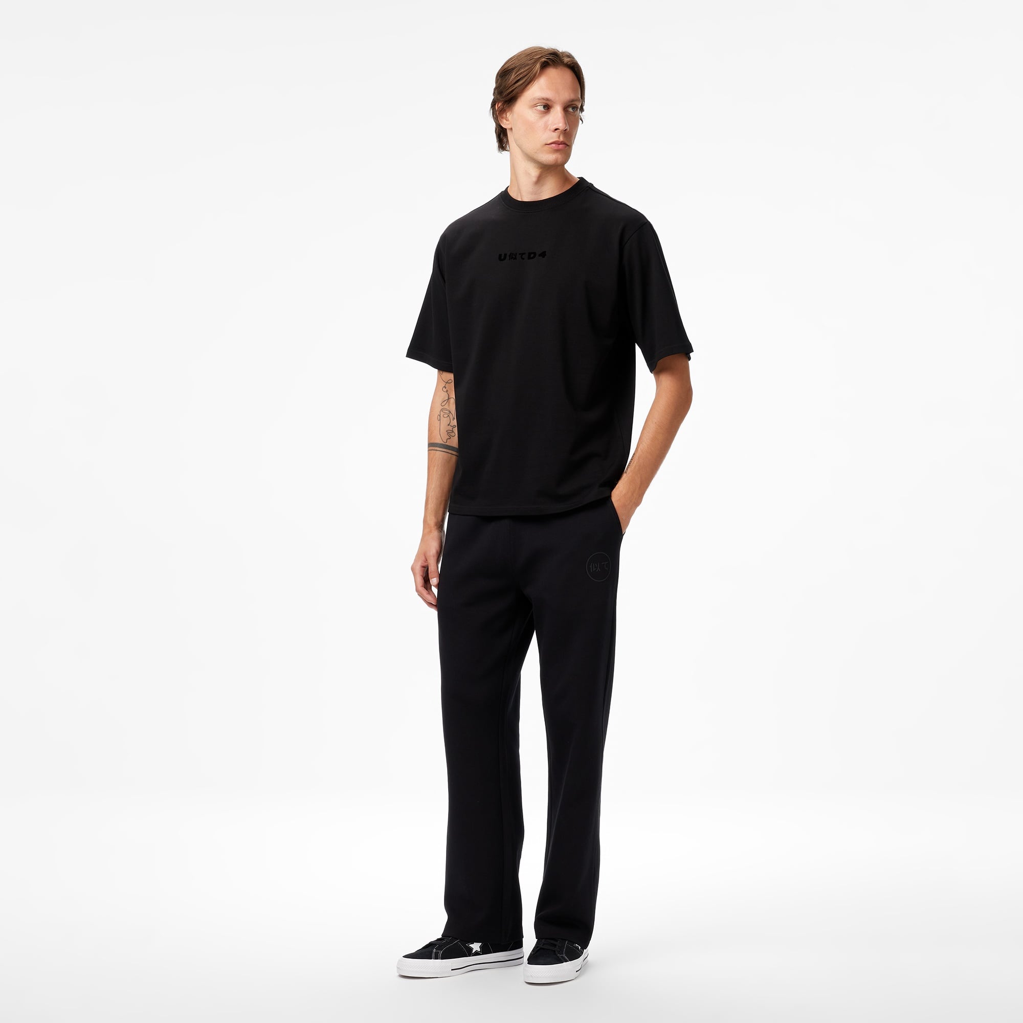 UNITED4 Erkek Siyah T-Shirt