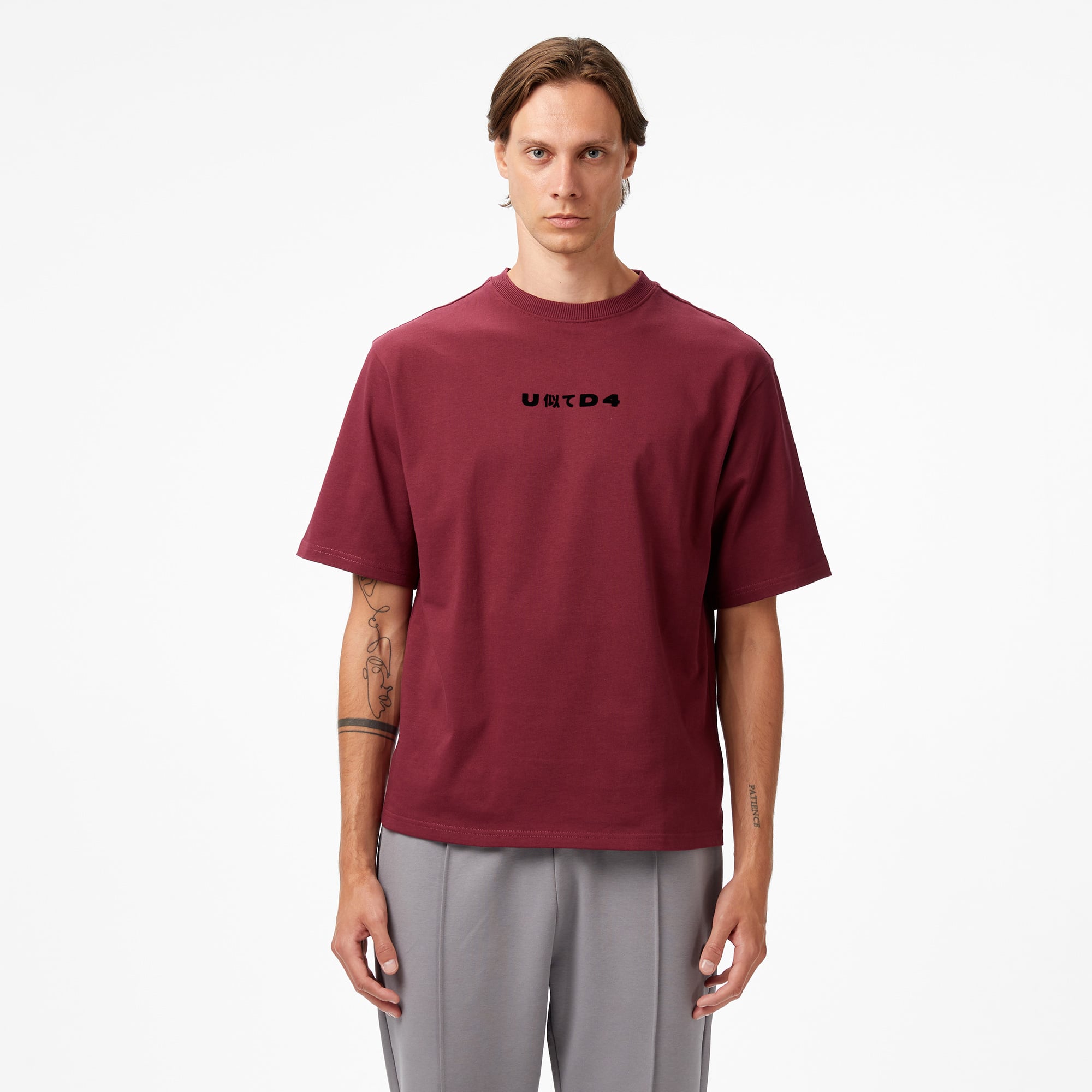  UNITED4 Erkek Bordo T-Shirt