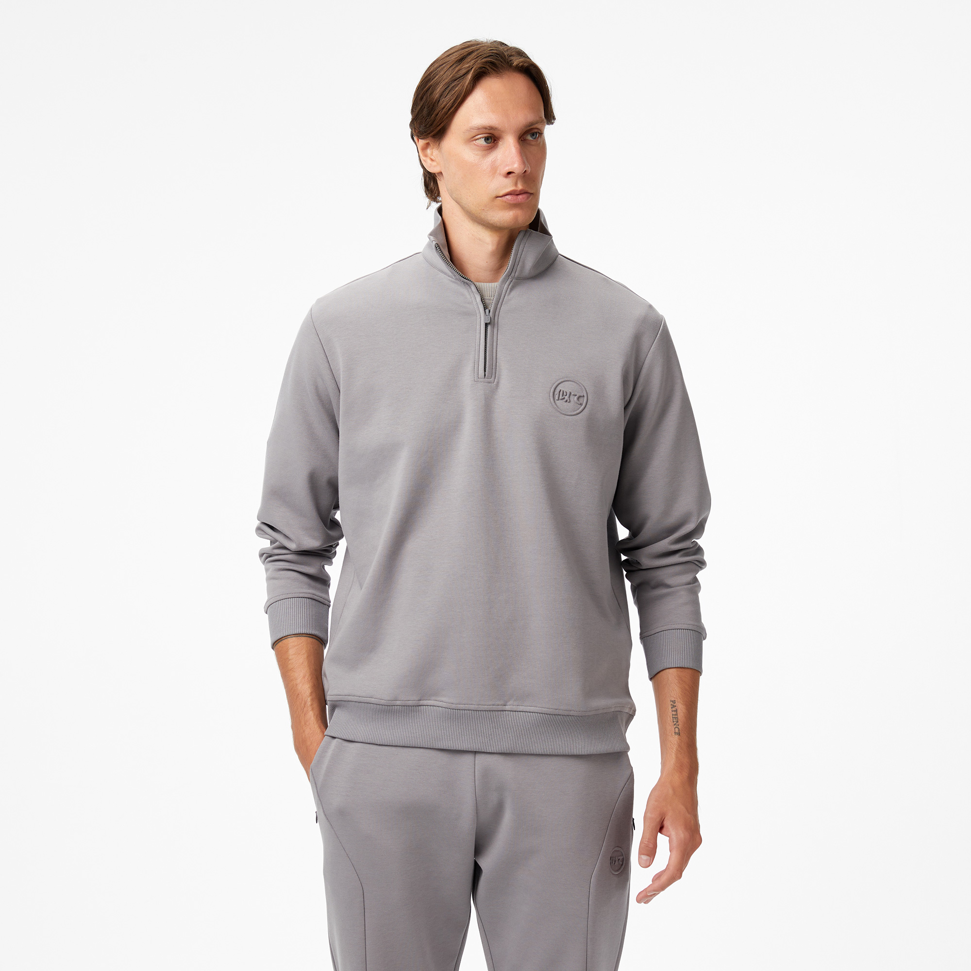  UNITED4 Classic Erkek Gri Sweatshirt