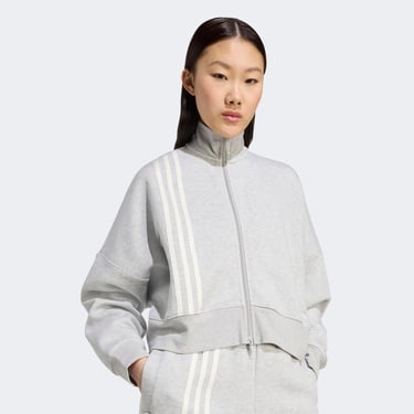  adidas 3 Stripes Zipup Kadın Gri Sweatshirt