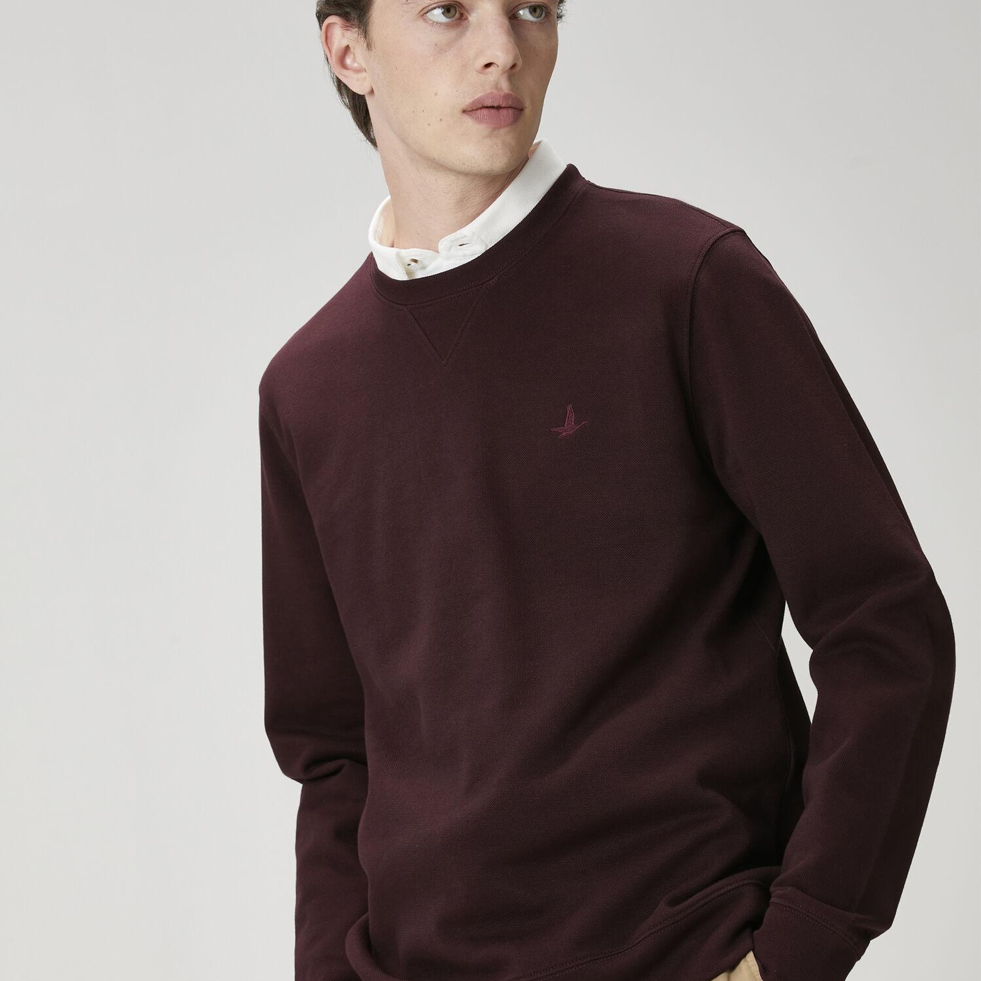 Beymen Club Erkek Mürdüm Logo Nakışlı Sweatshirt