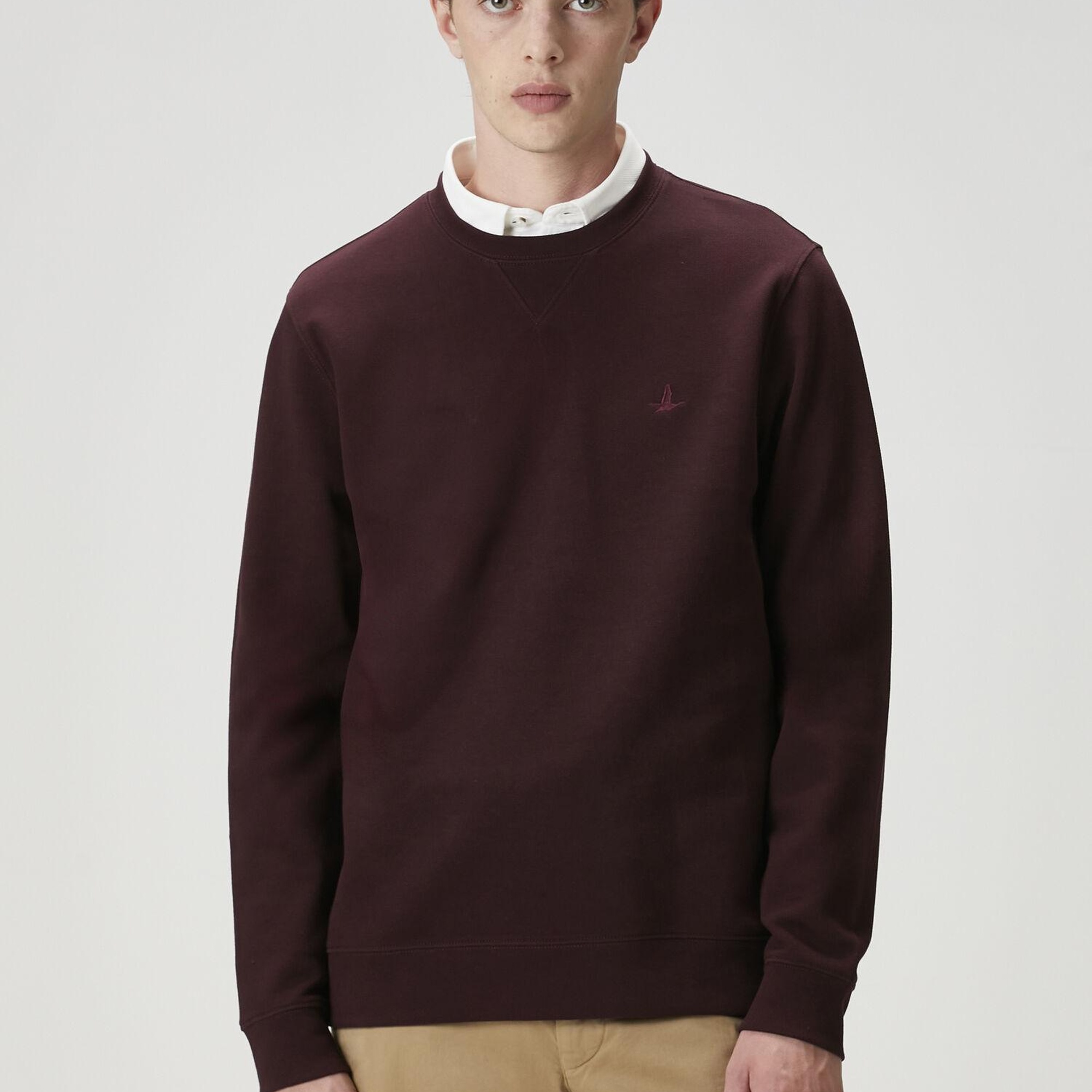 Beymen Club Erkek Mürdüm Logo Nakışlı Sweatshirt