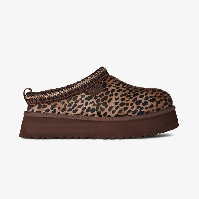  UGG Tazz Caspian Leopar Desenli Kadın Kahverengi Terlik