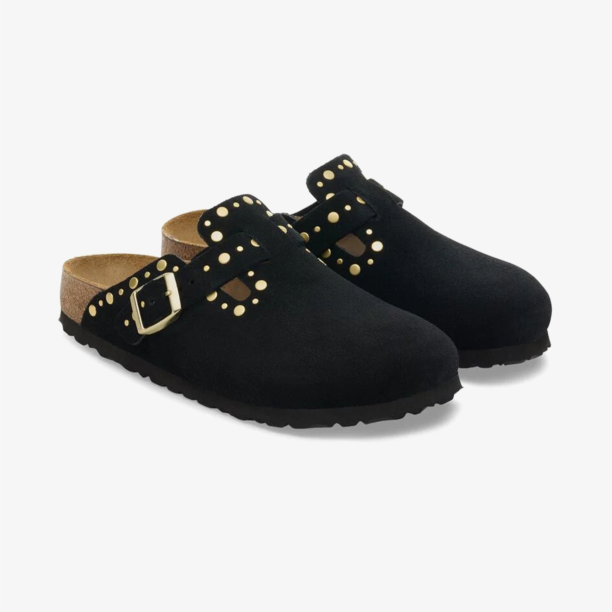 Birkenstock Boston Rivets Border Kadın Siyah Terlik