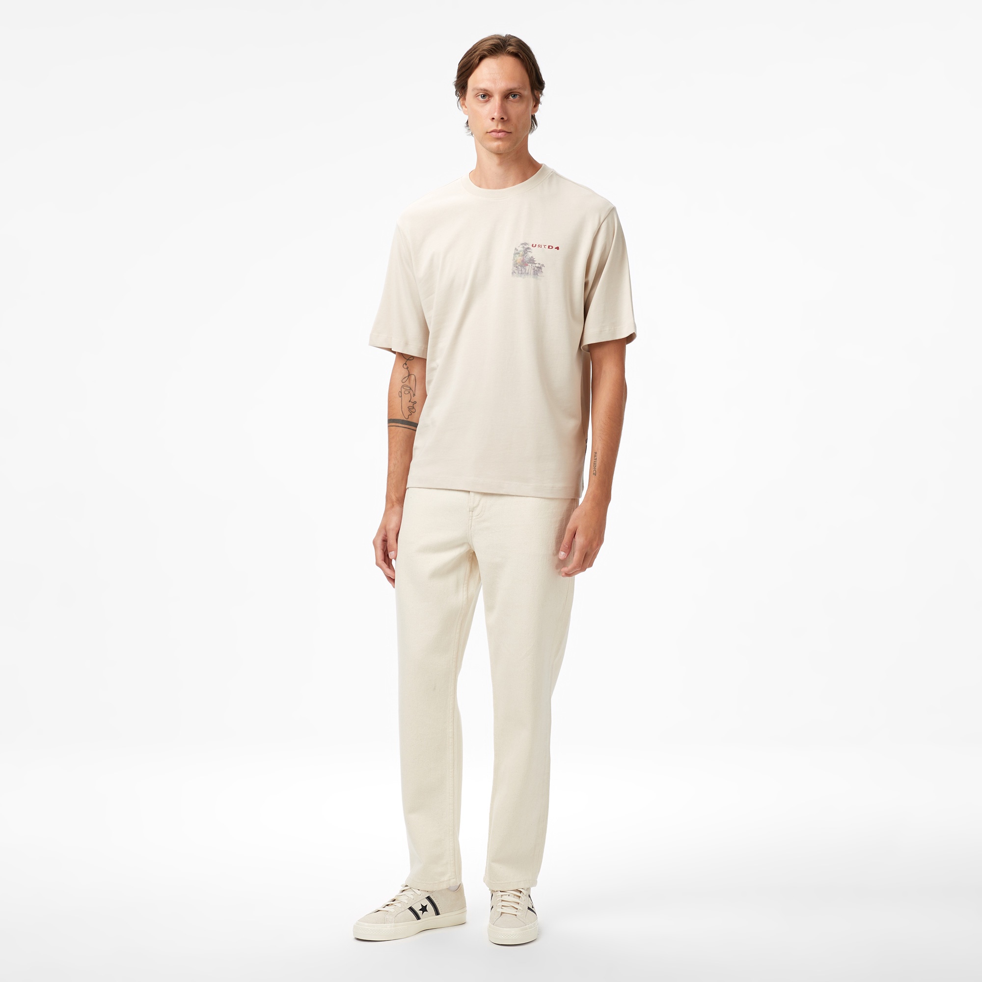 UNITED4 Classic Erkek Bej T-Shirt