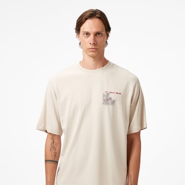  UNITED4 Classic Erkek Bej T-Shirt