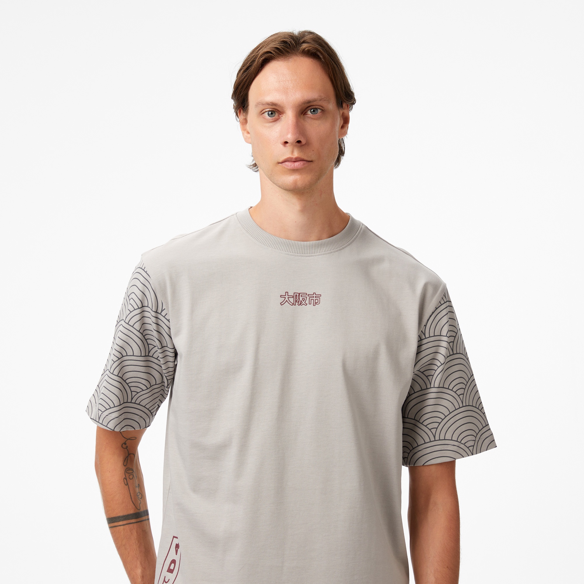 UNITED4 Erkek Gri T-Shirt