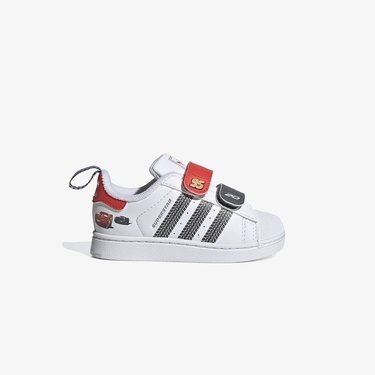 adidas Pixar Cars Superstar II Comfort Closure Beyaz Çocuk Ayakkabı