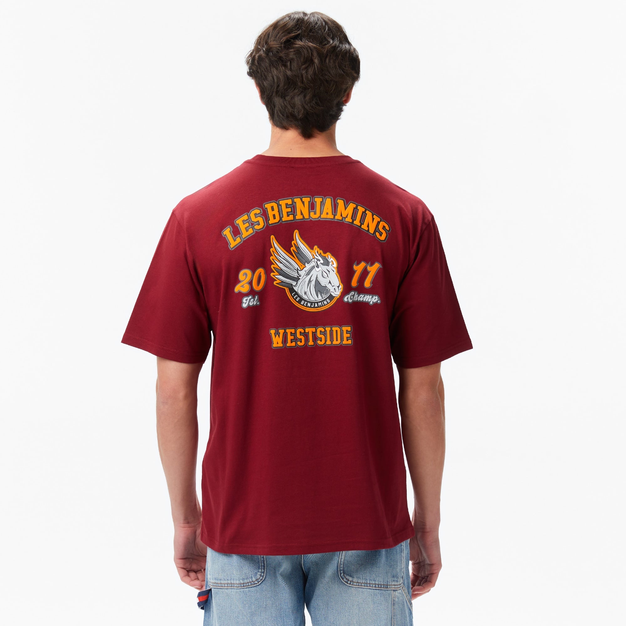Les Benjamins Erkek Bordo T-Shirt