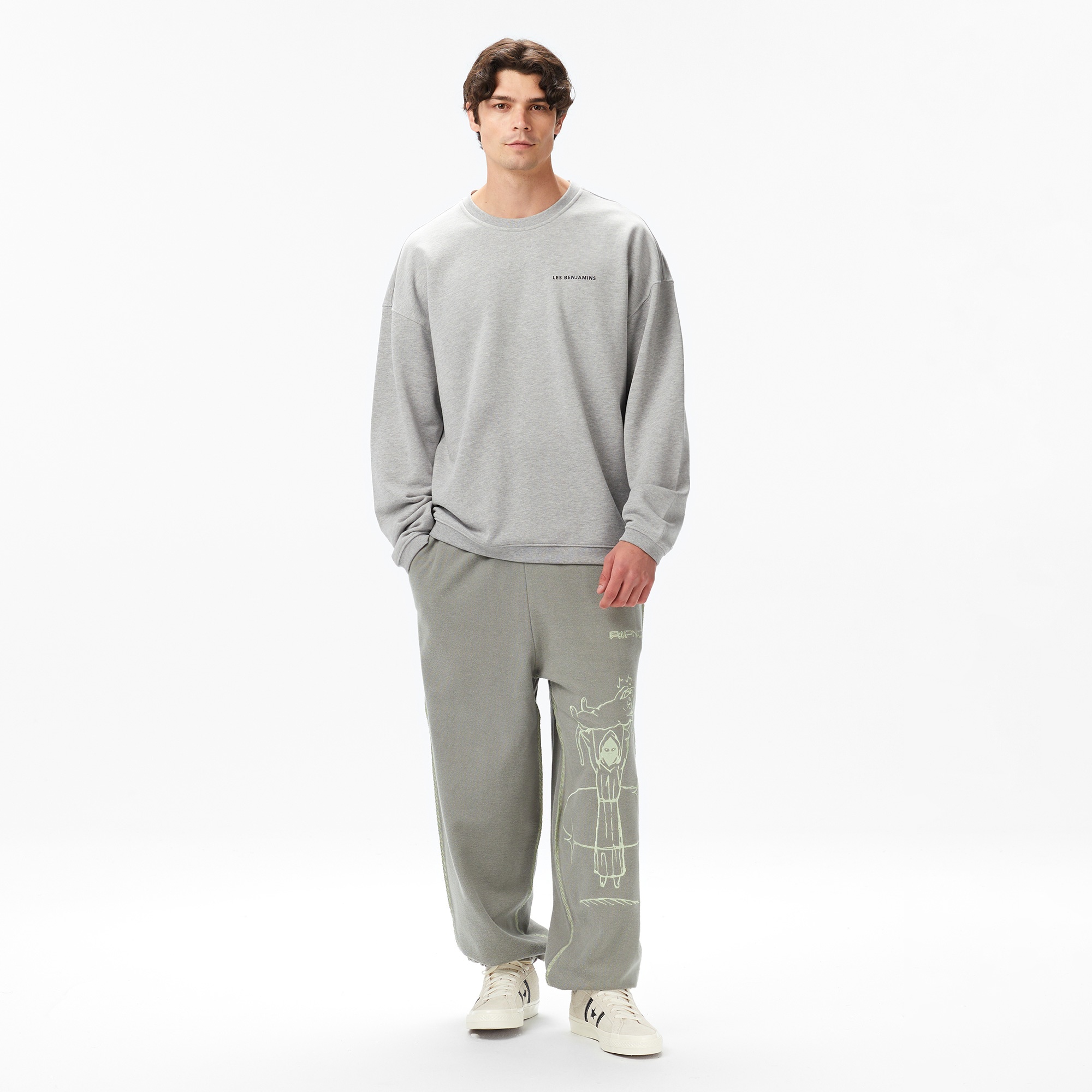 Les Benjamins Erkek Gri Sweatshirt