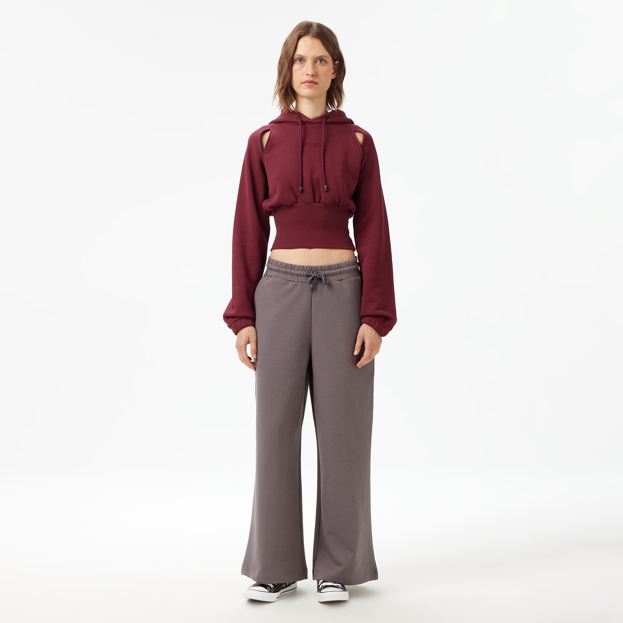 UNITED4 Classic Kadın Bordo Sweatshirt