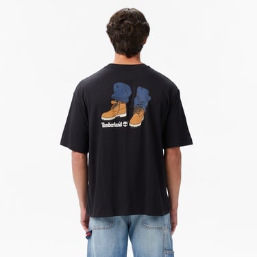  Timberland 'My Boots'' Short Sleeve Erkek Siyah T-Shirt