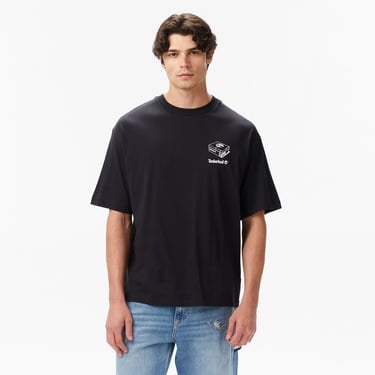  Timberland 'My Boots'' Short Sleeve Erkek Siyah T-Shirt