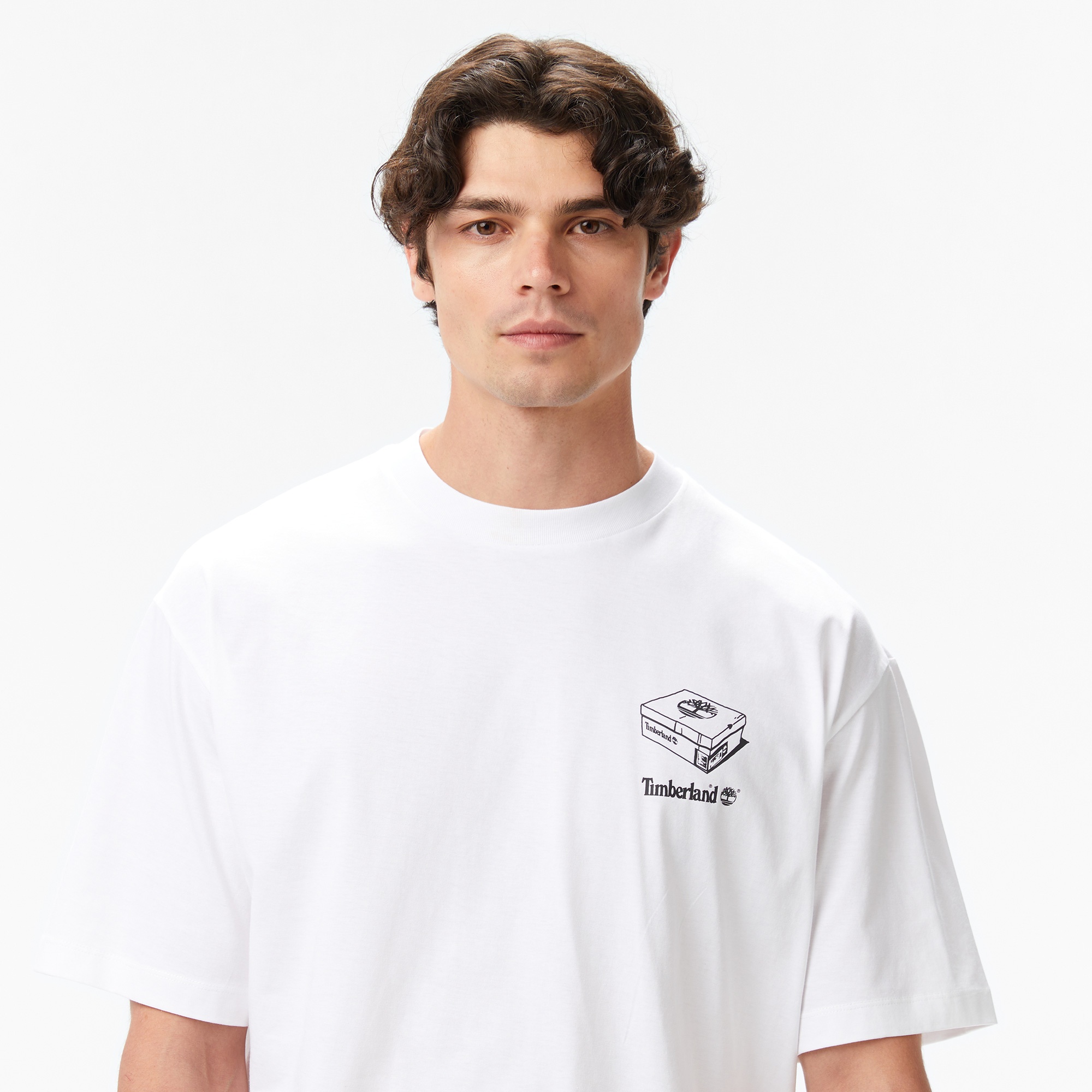 Timberland 'My Boots'' Short Sleeve Erkek Beyaz T-Shirt