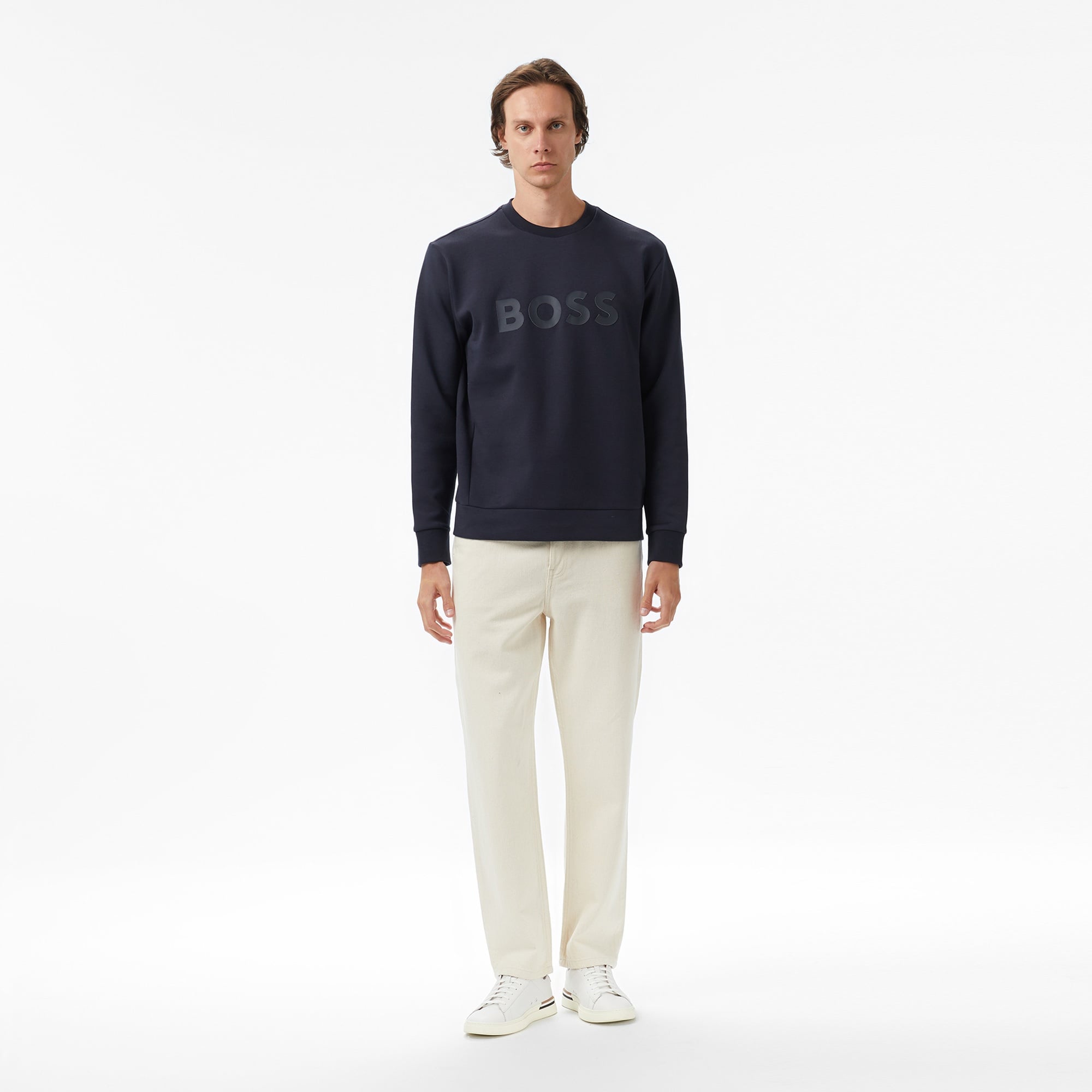 Boss Erkek Mavi Sweatshirt