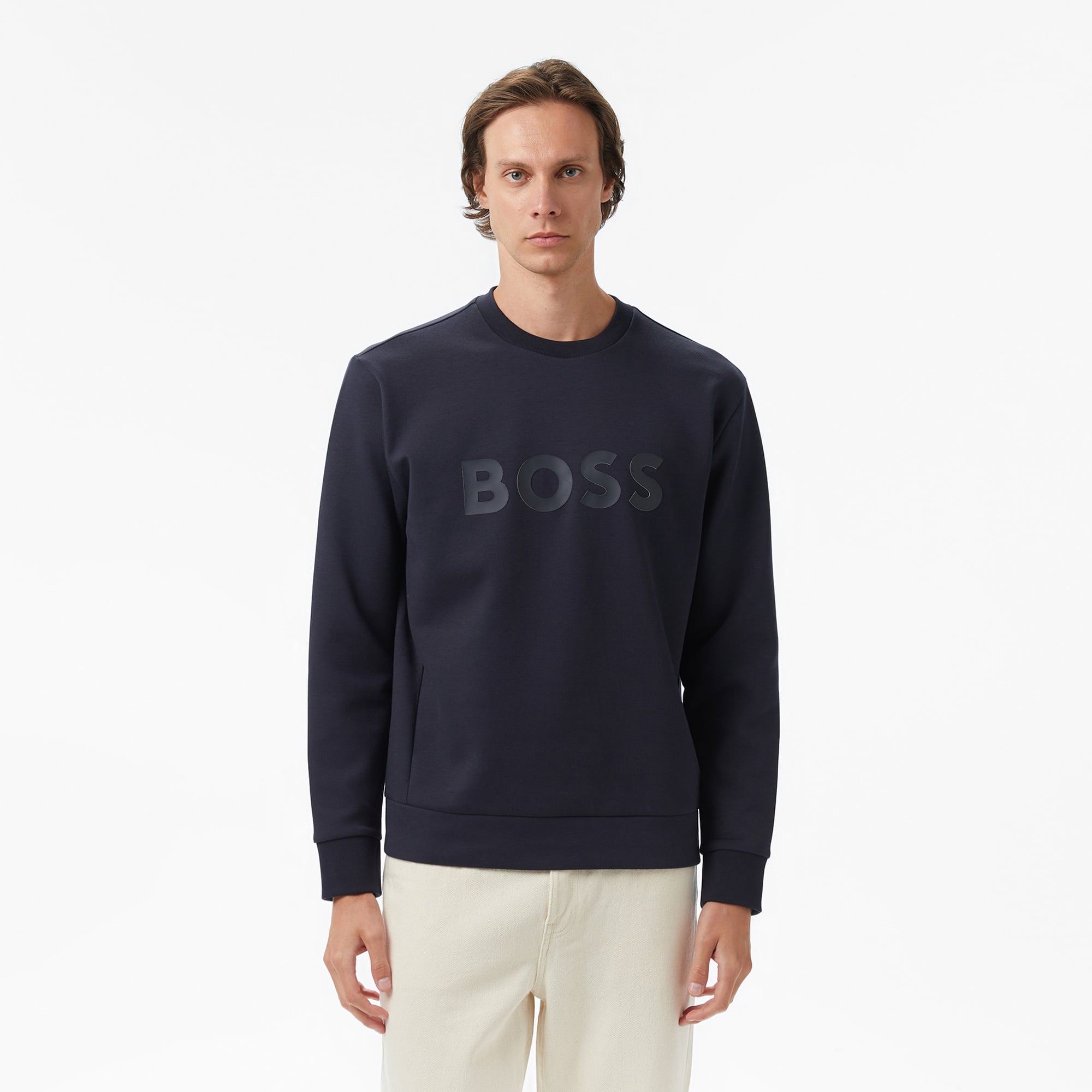 Boss Erkek Mavi Sweatshirt
