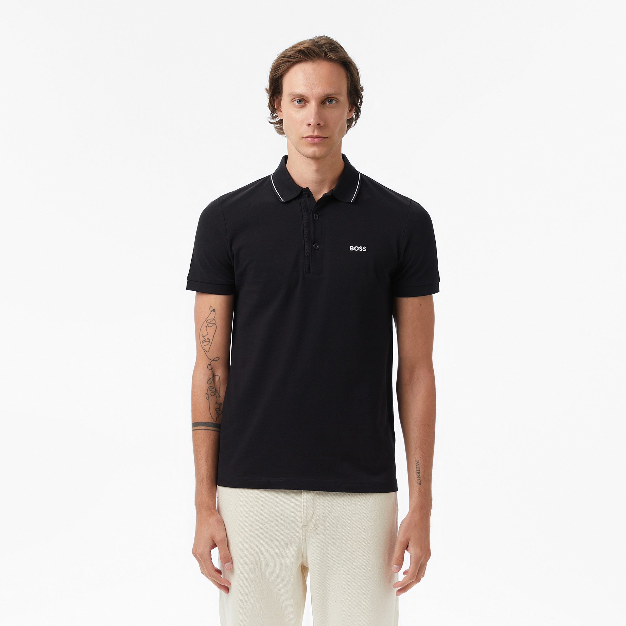  Boss Paule 4 Erkek Siyah Polo