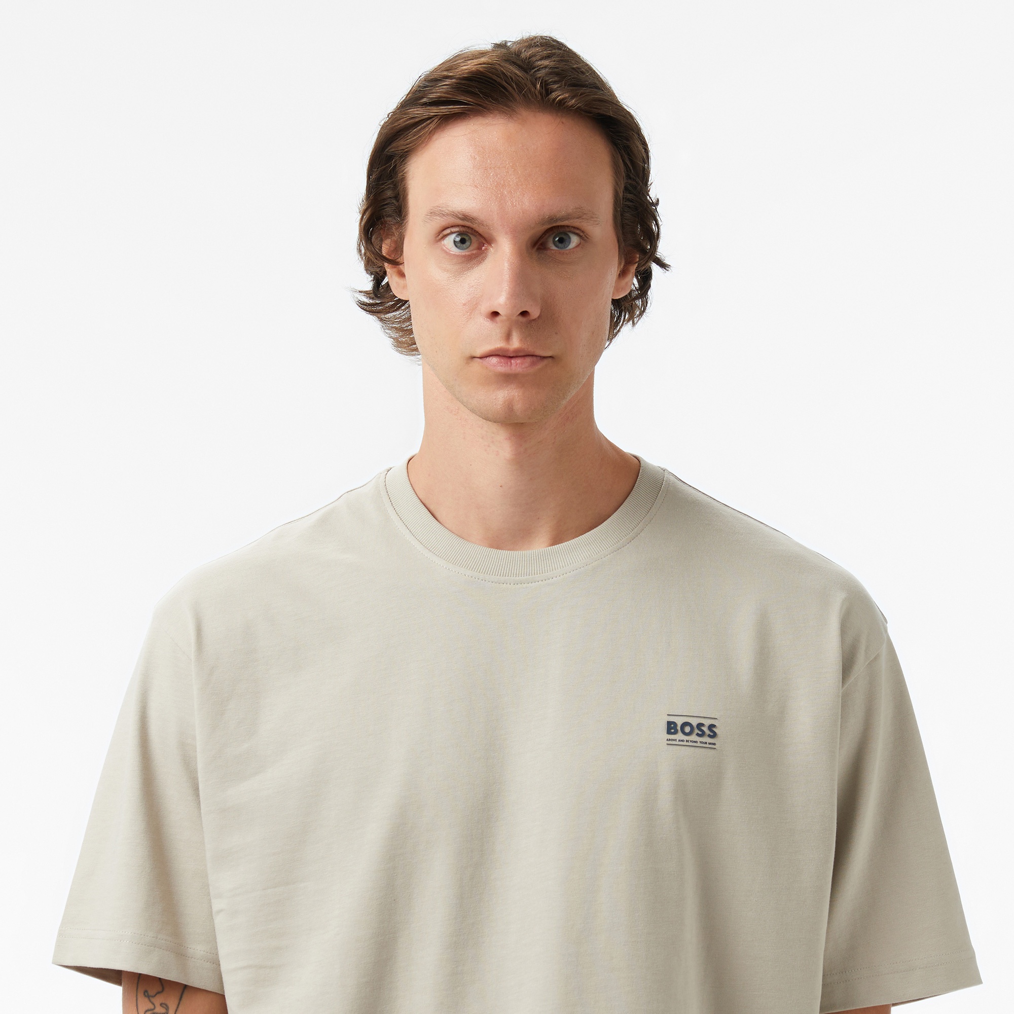 Boss Erkek Açık Bej T-Shirt